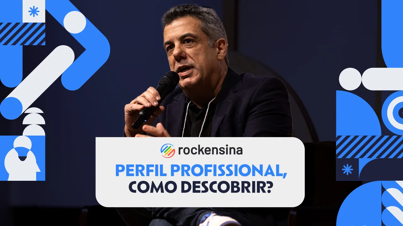 Capa de vídeo “Perfil profissional, como descobrir?” na versão com grafismo azul