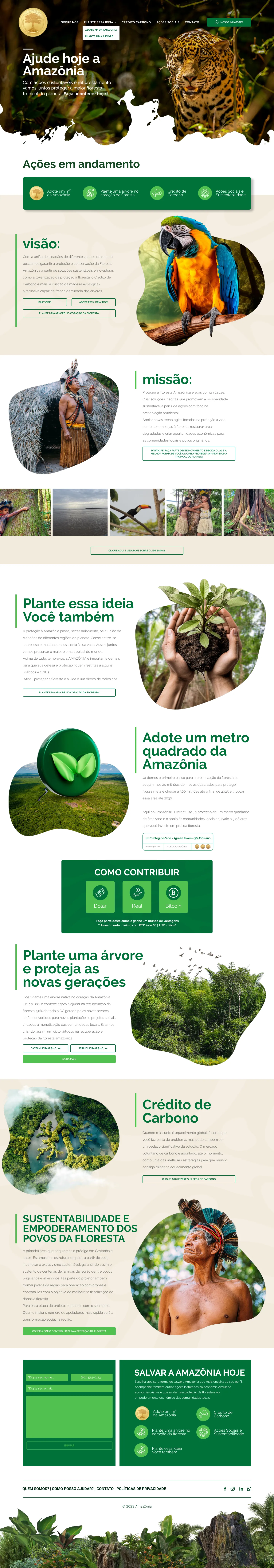 Página Home do site Plante essa ideia
