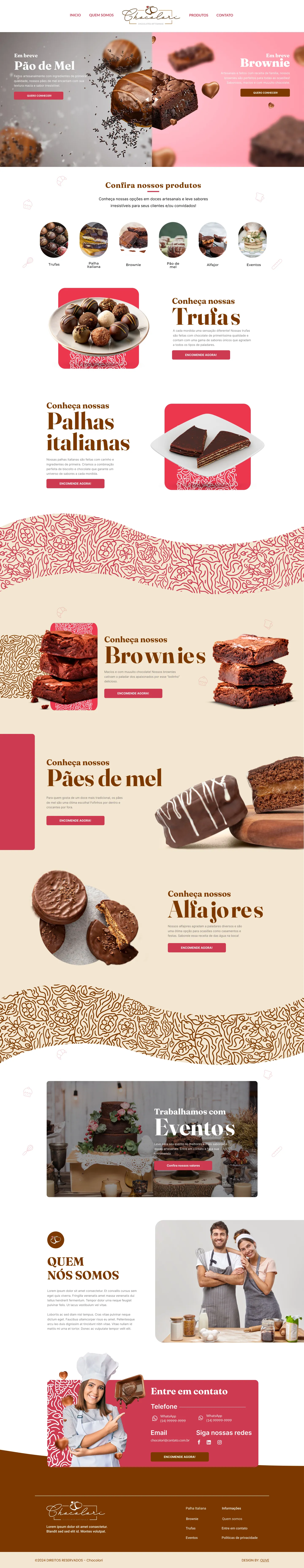 Página Home do site Chocolori