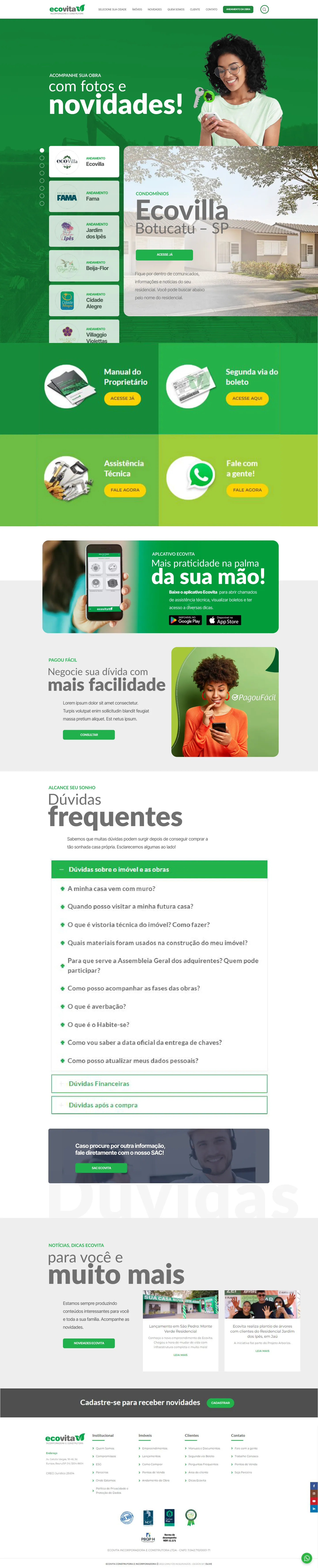 Página Área do cliente · B do site Ecovita