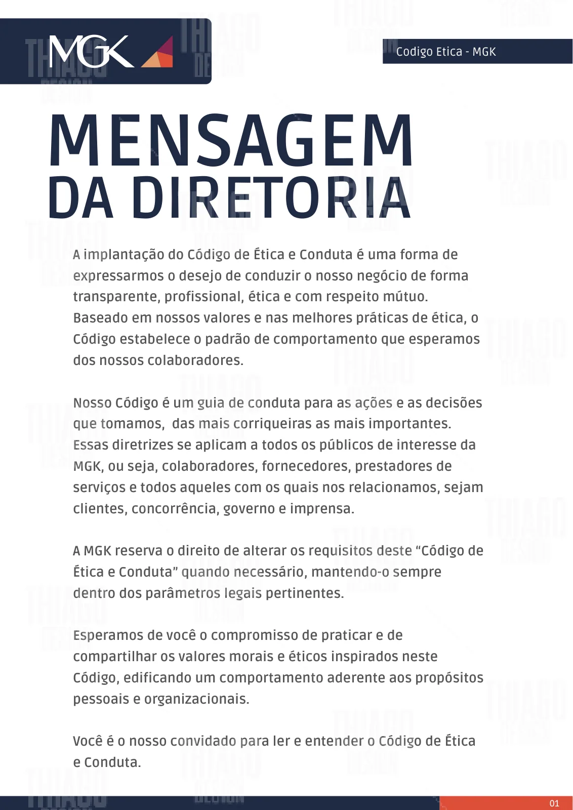 Apresentação — Código de Ética MGK