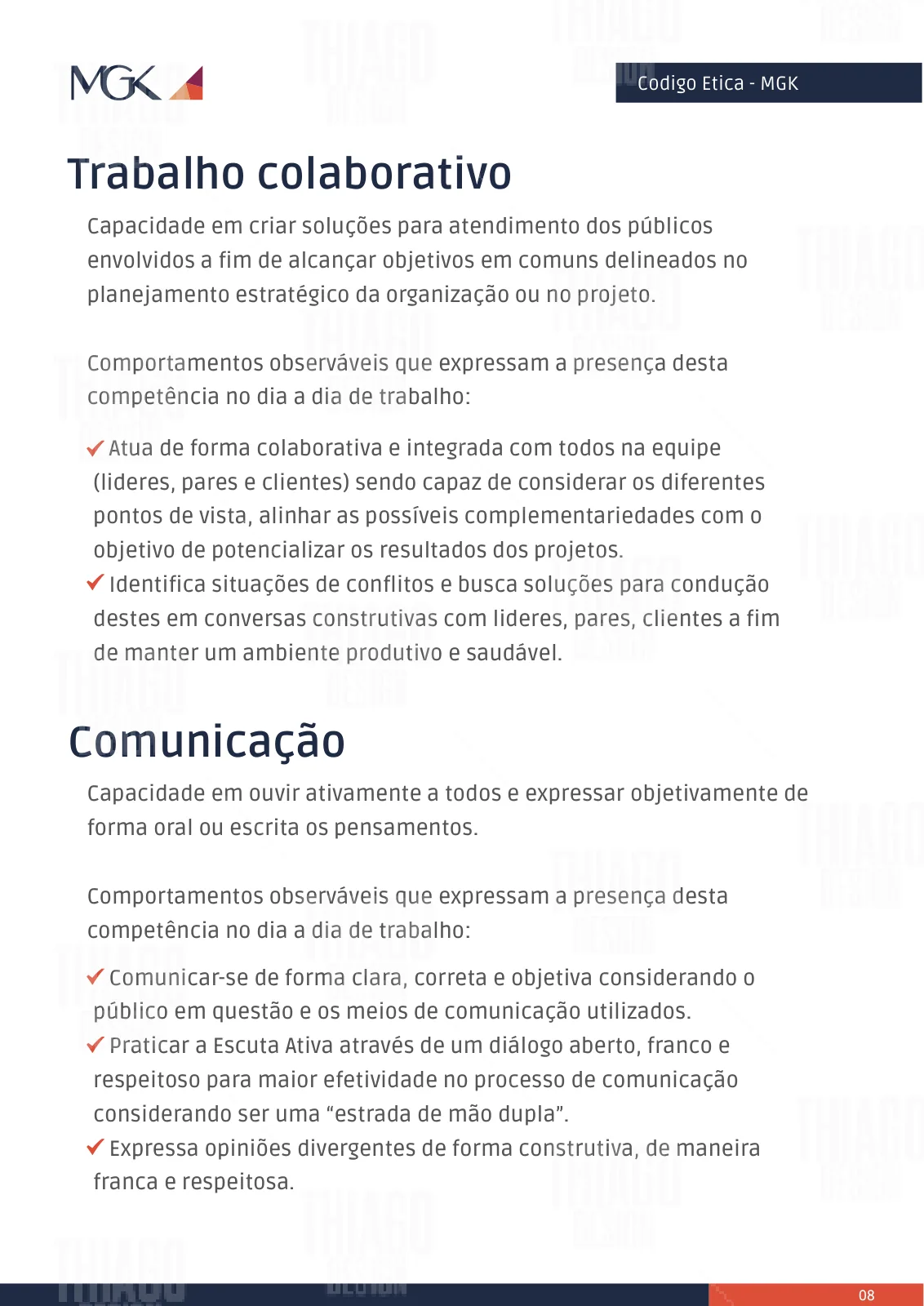 Apresentação — Código de Ética MGK