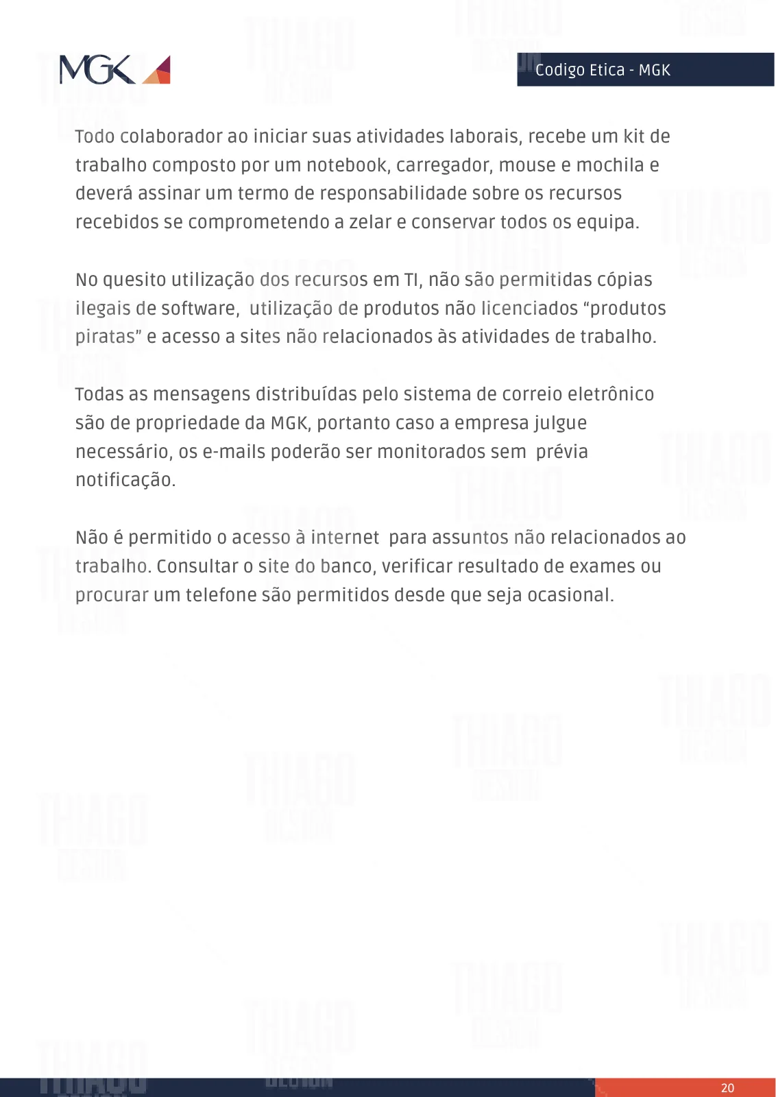 Apresentação — Código de Ética MGK