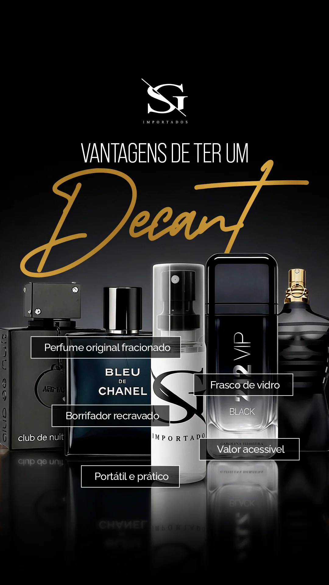 Série de stories: Vantagens do decant · 1 — SG Importados