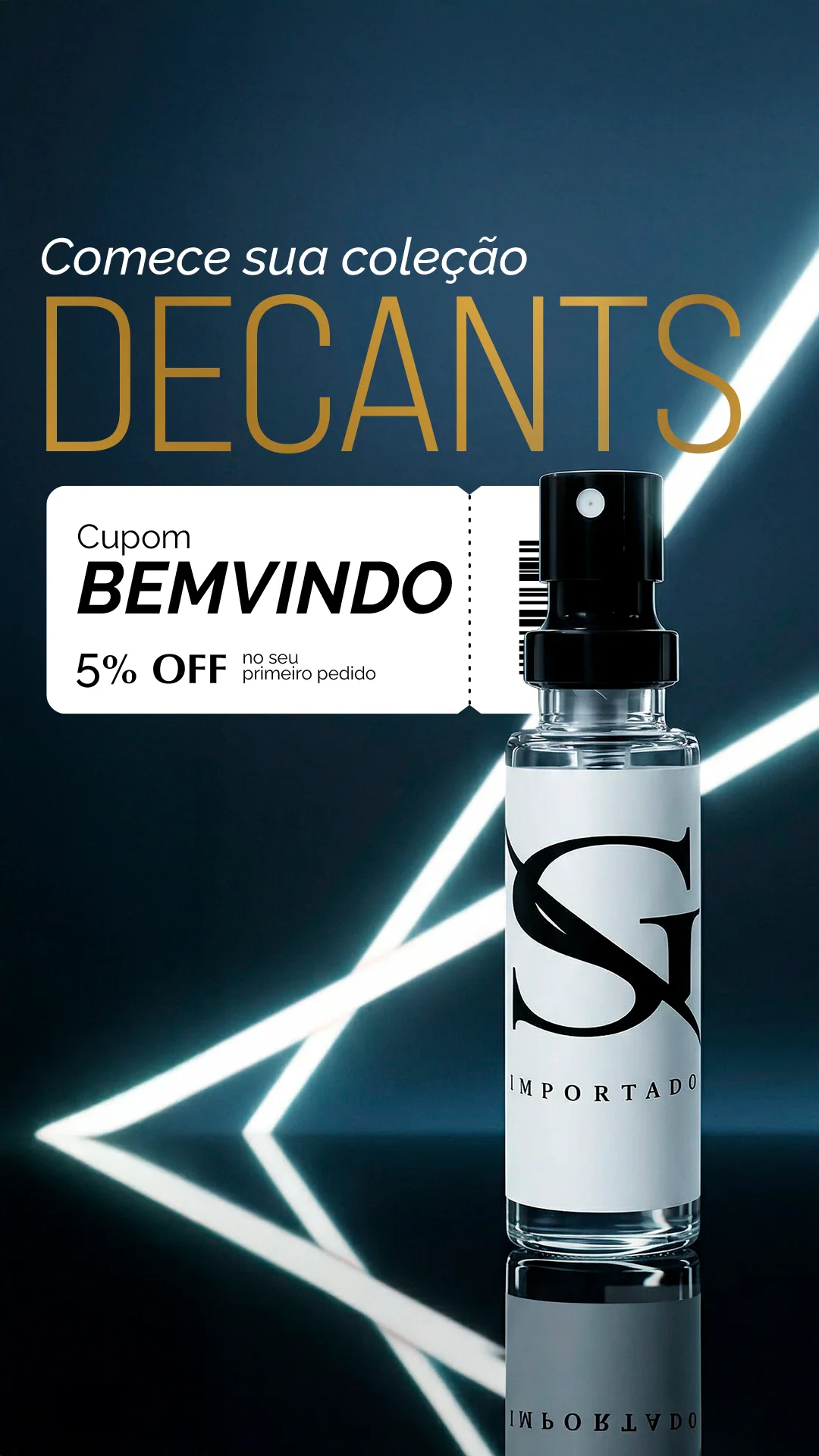 Série de stories: Cupom de boas-vindas — SG Importados